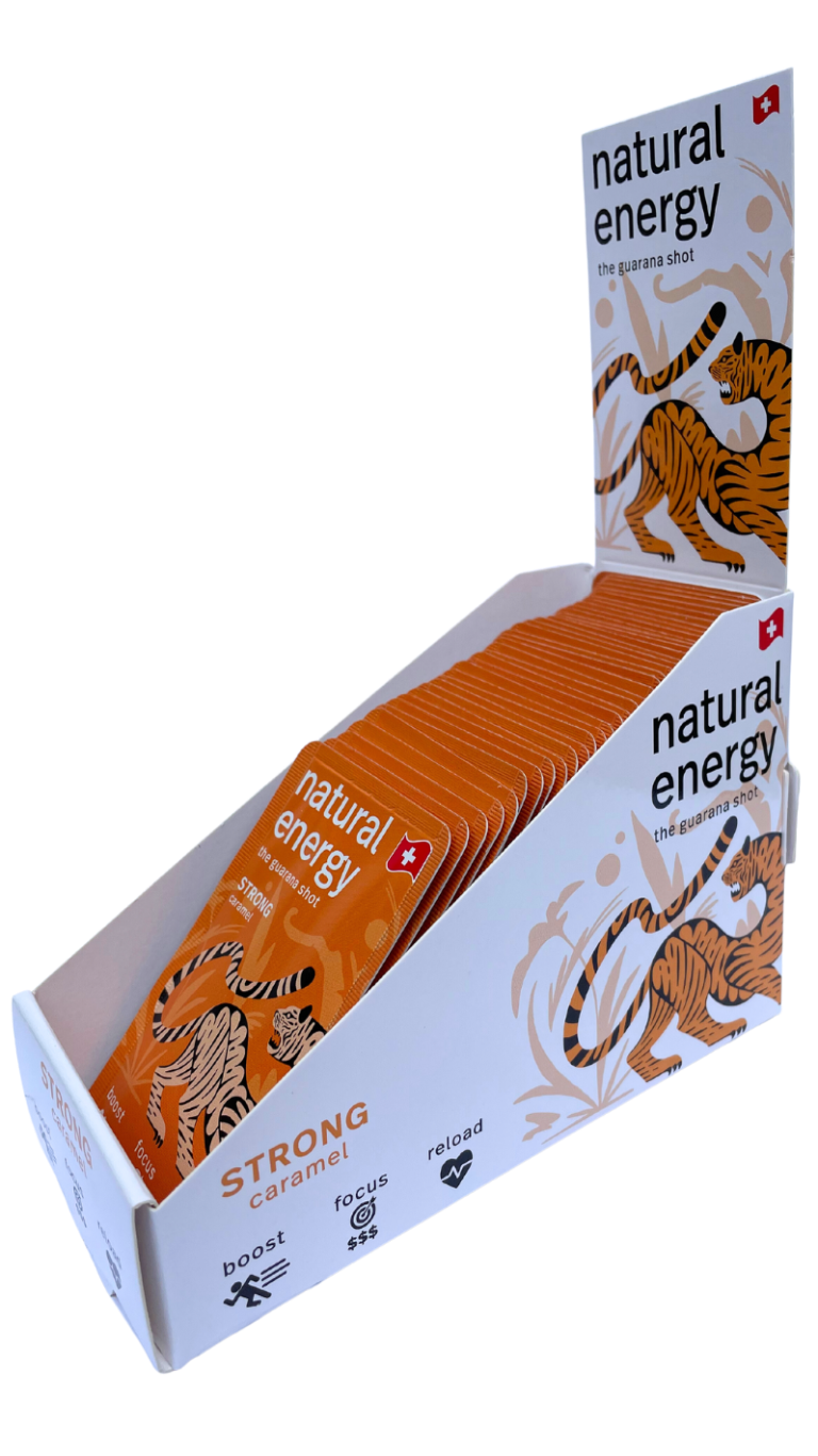Guarana Shots 50 Caramel Strong Tray buy from natural energy today