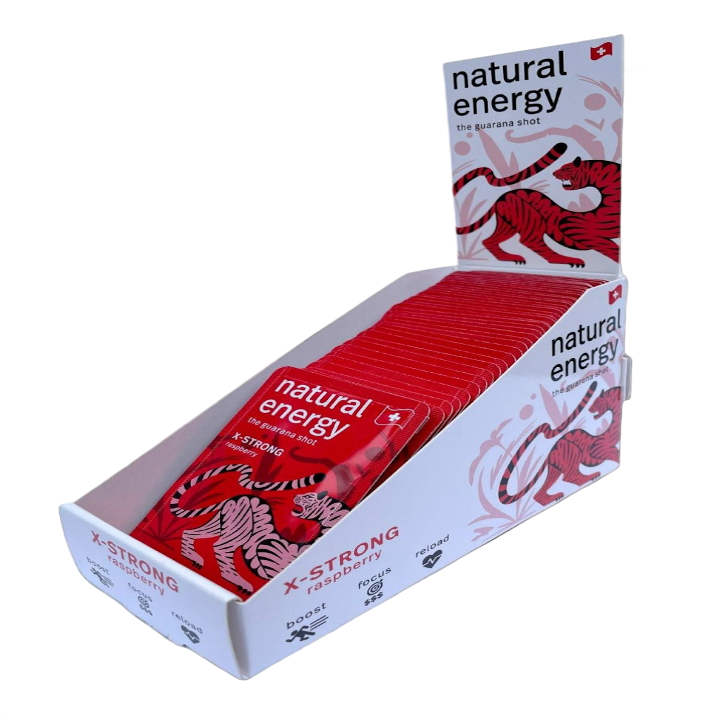 Guarana Shots 50_Raspberry_X-Strong_in_a-Tray Natural Energy Today