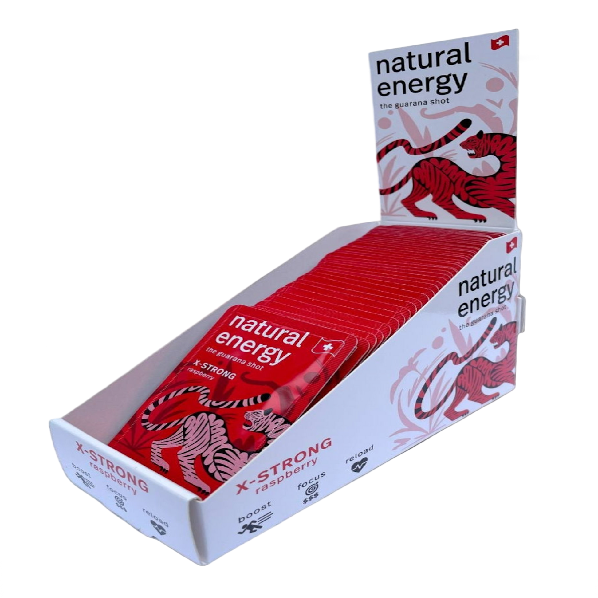 Guarana Shots 50_Raspberry_X-Strong_in_a-Tray Natural Energy Today